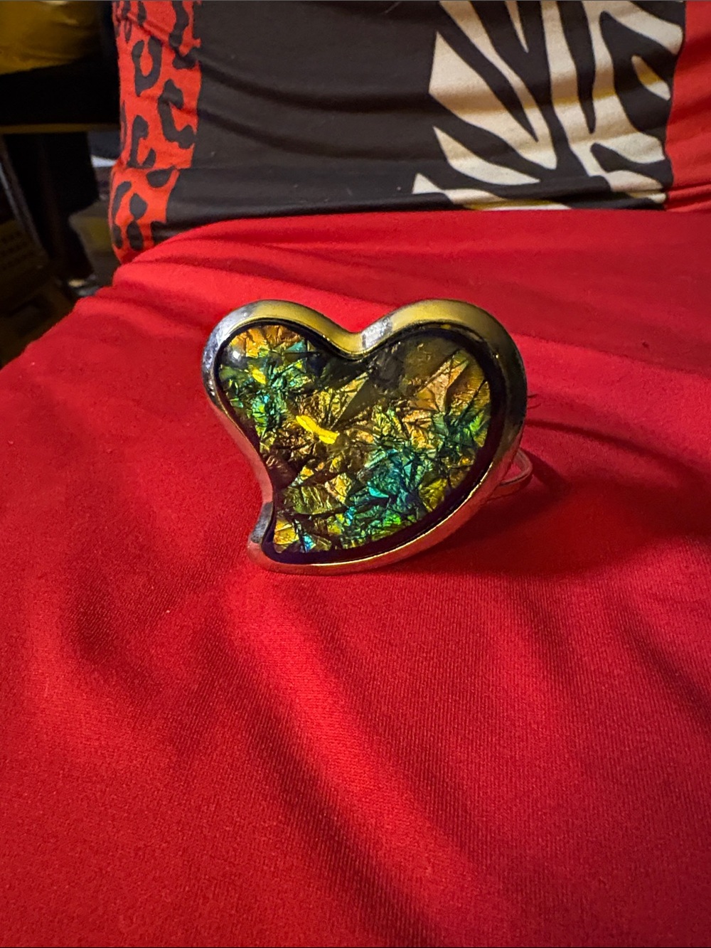 Marble heart shape, multicolor bracelet